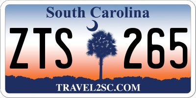 SC license plate ZTS265