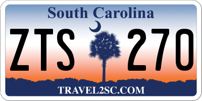 SC license plate ZTS270