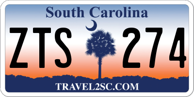 SC license plate ZTS274