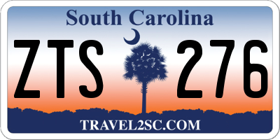 SC license plate ZTS276