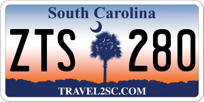 SC license plate ZTS280