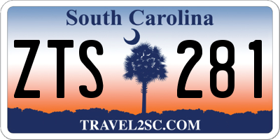SC license plate ZTS281