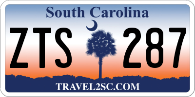 SC license plate ZTS287