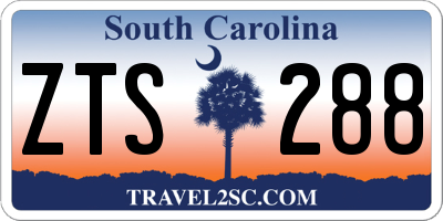SC license plate ZTS288
