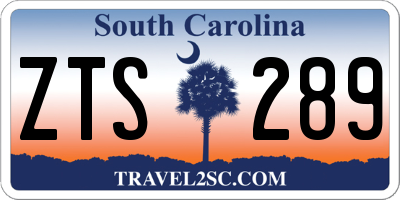 SC license plate ZTS289