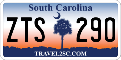 SC license plate ZTS290
