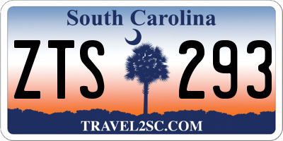 SC license plate ZTS293