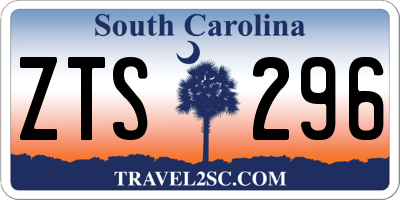 SC license plate ZTS296