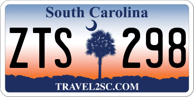SC license plate ZTS298