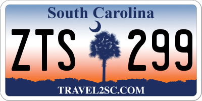 SC license plate ZTS299