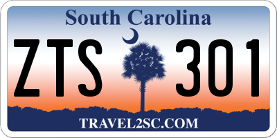 SC license plate ZTS301