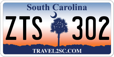 SC license plate ZTS302