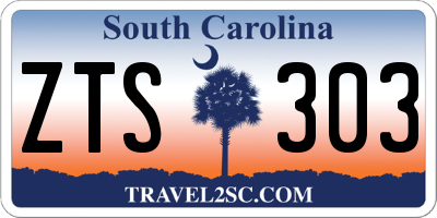 SC license plate ZTS303