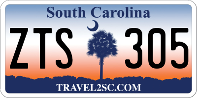 SC license plate ZTS305