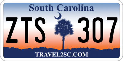 SC license plate ZTS307