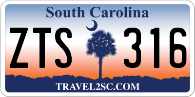 SC license plate ZTS316