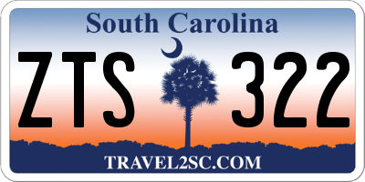 SC license plate ZTS322