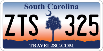 SC license plate ZTS325