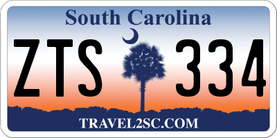 SC license plate ZTS334