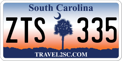 SC license plate ZTS335