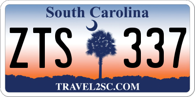 SC license plate ZTS337