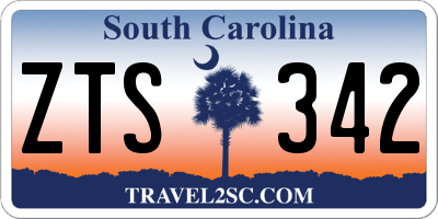 SC license plate ZTS342