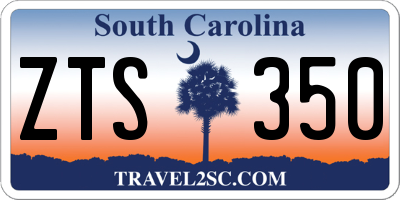 SC license plate ZTS350