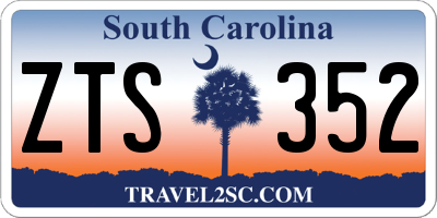 SC license plate ZTS352