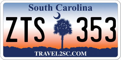 SC license plate ZTS353