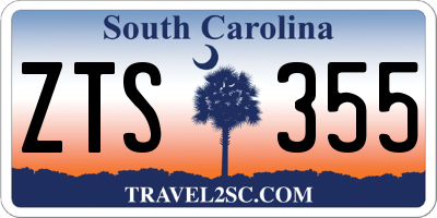 SC license plate ZTS355