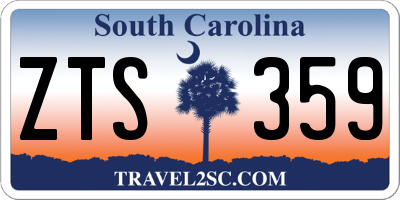 SC license plate ZTS359