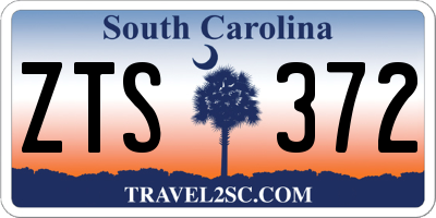 SC license plate ZTS372