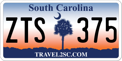 SC license plate ZTS375