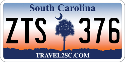 SC license plate ZTS376