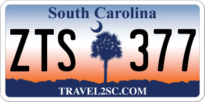 SC license plate ZTS377