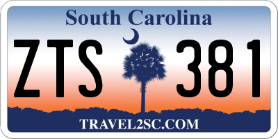 SC license plate ZTS381