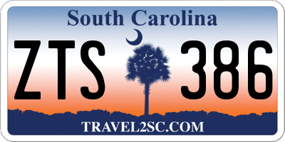 SC license plate ZTS386