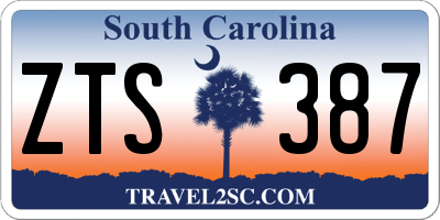 SC license plate ZTS387