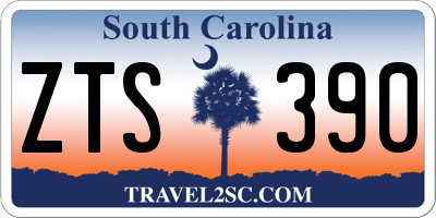 SC license plate ZTS390