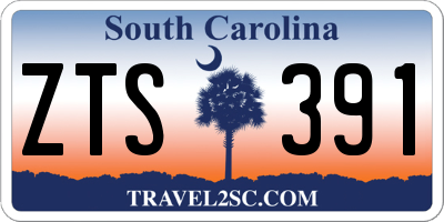 SC license plate ZTS391