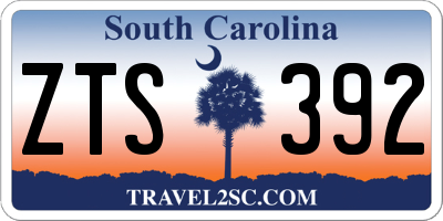 SC license plate ZTS392