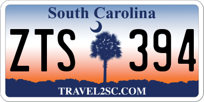 SC license plate ZTS394