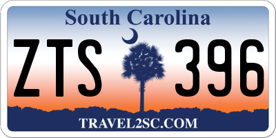 SC license plate ZTS396