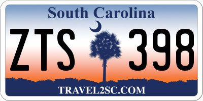 SC license plate ZTS398