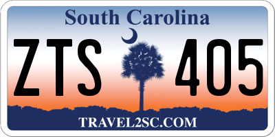 SC license plate ZTS405