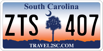 SC license plate ZTS407