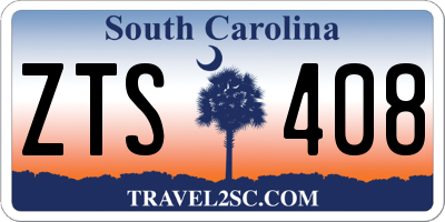 SC license plate ZTS408