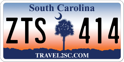 SC license plate ZTS414