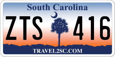 SC license plate ZTS416