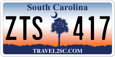 SC license plate ZTS417